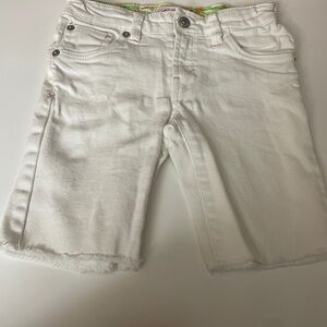 Levi’s kids White Denim Shorts with floral inner waist band